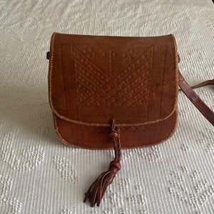 Vintage Leather Saddle Bag